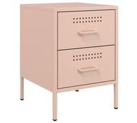 (pink, 1 pcs) vidaXL Bedside Cabinet Nightstand Bed Table Bed Cabinet Mustard Yellow Steel