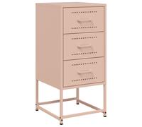 (pink, 1 pcs) vidaXL Bedside Cabinets Nightstand Bed Table Bed Cabinet 2 pcs Black Steel