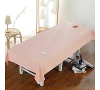 Pink,100x200cm/39.3x78.7in,Lace Massage Table Cover,Reusable Massage Bed Cover with Face Hole Washable Large Beauty Massage Couch Cover Suitable for Salons SPA and Therapists