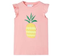 (pink, 104 (3-4y)) Kids' T-shirt Short Sleeves Tee Children T Shirt Toddler Top Neon Coral 92