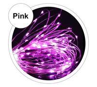 (pink, 10M 100LEDs) LED Lights 2M 5M 10M USB LED String light Fairy Christmas Silver Wire Wedding Garland Lights Party decoration