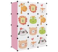 (pink, 110 x 46.5 x 144 cm) vidaXL Cube Storage Cabinet for Kids with 8 Cubes Blue PP Multi Colours/Sizes