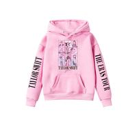 (Pink, 110cm) Girls Hoodies 1989 Casual Taylor Sweatshirt Swifts Pullover Hooded (Style 1)