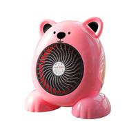 (Pink, 110V US Plug) 400W Mini Portable Desktop Cartoon Heater Fan Portable Radiator Hot Warmer for Home Office