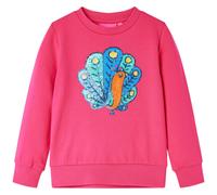 (pink, 128) Kids' Sweatshirt with Sequin Children Toddler Tops Pullover Peacock Design