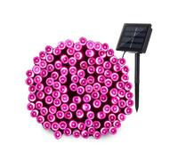 (pink, 12M 100LEDs) Christmas Garland Led Fairy Light Outdoor Solar Powered String Lights 8 Mode 7m/12m/22m