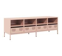 (pink, 135 x 39 x 43.5 cm) vidaXL TV Cabinet TV Stand TV Unit Entertainment Centre Cold-rolled Steel