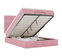 (pink, 140 x 190 cm) vidaXL Ottoman Bed Frame with Mattresses Bed Base Mattress Foundation Velvet