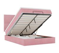 (pink, 140 x 200 cm) vidaXL Ottoman Bed Frame with Mattresses Bed Base Mattress Foundation Velvet