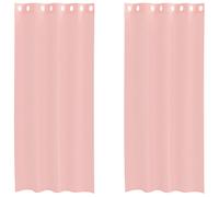 (pink, 140 x 245 cm) vidaXL Voile Curtains with Grommets 2 pcs Apple Green 140x225 cm net curtain