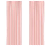 (pink, 140 x 260 cm) vidaXL Voile Curtains 2 pcs net curtain sheer curtain