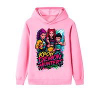 (pink, 150cm) Kpop Demon Hunter Girls Group Middle and Large Children's Boys and Girls Hoodies Sweatshirt B1213