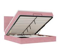 (pink, 160 x 200 cm) vidaXL Ottoman Bed Frame with Mattresses Bed Base Mattress Foundation Velvet
