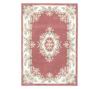 (PINK, 160 x 235 cm) Traditional Pure Wool Rugs Hall Runner Round Circle Half Moon Mat Small Extra Large Carpet Eco Friendly Handmade