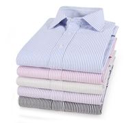 (Pink, 18.0 inches) Windsor Fine Stripe Formal Shirt, Single Cuff Long Sleeve, Traditional Tailoring, Casual, Special Occasion. Janeo British Apparel.