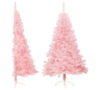 (Pink, 180 cm) vidaXL Artificial Half Christmas Tree with Stand Decoration Artificial Tree