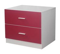 (Pink) 2 Drawer Wooden Kids Bedroom Chest