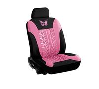 (Pink - 2 Pcs) Universal Car Seat Covers Protector Cushion Front Rear 3D Butterfly Pattern