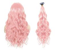 #pink,20in,Tape in Extensions Remy Human Hair, Invisible Hairpiece Real Natural Hair Extensions Can Be Bleached, Human Hair Wigs, Human Hair Extensions for Women, Beauties, Multi Colour