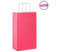 (pink, 21 x 11 x 36 cm/ 250 pcs) vidaXL Paper Bags 250 pcs with Handles White 21x11x28 cm Paper Grocery Bag