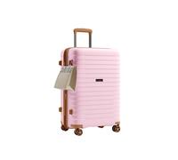 (Pink) 24-Inch Hard Shell Scratch-Resistant PP Luggage with Cup Holder, TSA Lock & Expandable Design-Check-in Luggage For Travel