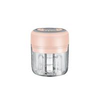 (Pink, 250ML) Electric Garlic Chopper Mini Chopper Food Processor For Garlic Chili Pepper