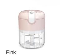 (pink, 250ml) Portable 3Layer Blades Mini Food Chopper, 250ml USB Rechargeable Smart Electric Masher Press for Chopping Garlic, Minced Meat, Onion, Spice Etc