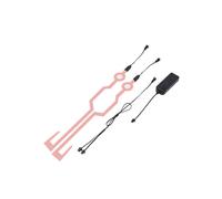 (Pink) 2PCS Waterproof Cycling Helmet Light Riding Signal EL Strip Flashing LED Durable Kit Bar DIY Bicycle Helmet Strip Light
