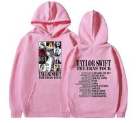 (Pink, 2XL) Taylor Swift The Eras Tour Hoodies Womens Mens Unisex Hooded Sweatshirt Pullover Tops Casual Blouses Gifts