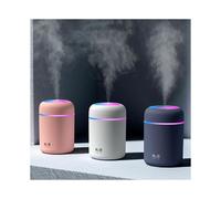 (Pink) 300ml Mini Humidifier Whisper Quiet Air Humidifier with Rainbow LED Night Light Ultra-Quiet