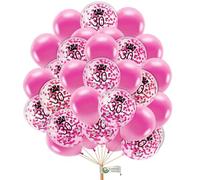 Pink 30th Birthday Balloons 12 Inch Age Printed Confetti Pearl Balloons Happy Birthday Balloons Birthday Decoration Pack of 1