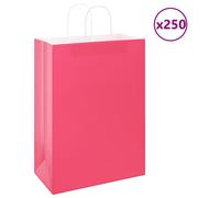 (pink, 32 x 17 x 44 cm) vidaXL Paper Bags 250 pcs with Handles Brown 21x11x36 cm Paper Grocery Bag