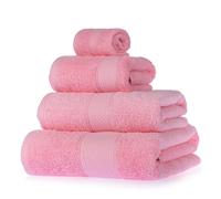 Homescapes Turkish Cotton Bath Towels Set in Pink Homescapes Pink