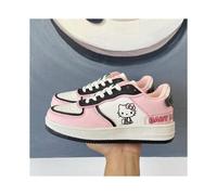 (Pink, 40) Sanrio HelloKitty Kuromi Kawaii Women's Shoes Fashion Breathable Sneaker Leather Cartoon Cute Female Sneakers