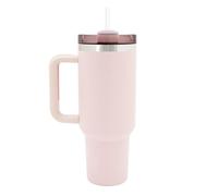 Pink 40oz Tumbler with Straw and Lid, Large Capacity Reusable Drinking Cup for Water, Iced Coffee, Juice and Cold Beverages