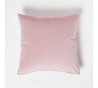 Luxury Soft Velvet Cushion Homescapes Pink 45cm x 45cm