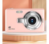 Pink 4k Digital Camera Travel Compact Pocket Cameras Vlogging Camera for Photography Vlog Vintage Cameras with 48 Mp, 16x Digital Zoom, Anti-Shake, Filter Modes Christmas Birthday forfor Women Men