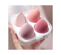 (Pink) 4Pcs/Box Dry Wet Makeup Sponge Blender Super Soft Beauty Egg