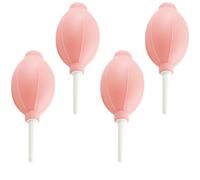 Pink 4pcs Lash Air Blower for Eyelash Extensions Drying | Gentle Airflow, One Way Intake Valve, Plastic and Rubber Build, for Salon Use and Beauty Students