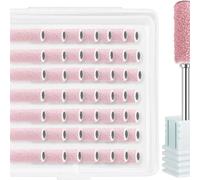 Pink 50 Pcs With Mandrel Bit Grit Small Nail Files For Nails Gel Manicure