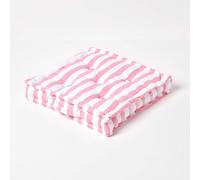 (Pink, 50 x 50 x 10 cm (20" x 20" x 4")) Cotton Thick Stripe Floor Cushion