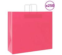 (pink, 54 x 15 x 49 cm/ 250 pcs) vidaXL Paper Bags 250 pcs with Handles White 21x11x28 cm Paper Grocery Bag