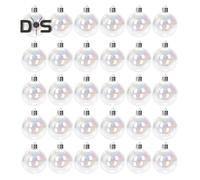 (pink, 5cm 30PCS) 30 Pcs Iridescent Ball Ornaments Clear Christmas Balls Plastic Hanging Bubble Balls for Tree Party Indoor/Outdoor Decor