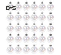 (pink, 6 cm 30PCS) 30 Pcs Iridescent Ball Ornaments Clear Christmas Balls Plastic Hanging Bubble Balls for Tree Party Indoor/Outdoor Decor