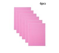 (pink) 6pcs 15*20cm Color Beeswax Sheet Candle Roll Handmade Smokeless Candle Making Honeycomb Wax Slice Parent-child Activity Material