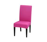 (pink, 6Pcs) Stretchable Spandex Dining Chair Cover - Easy to Install and Clean