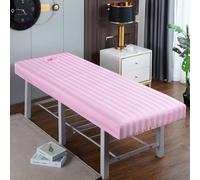 Pink,70x185cm/2.2x6ft,Massage Bed Sheet Massage Table Sheets with Face Hole,Full Bedspread Washable Protective Cover Elastic Massage Fitted Sheet Beauty Salon SPA Bed Cover