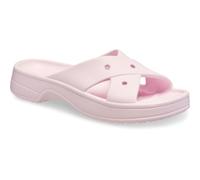 (Pink, 8 (Adults')) Crocs Classic Cross Strap Thermoplastic Women's Pink Milk Sandals