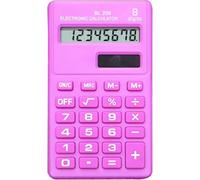 Pink 8 Digits Portable Calculator Mini Calculator Digital Desktop Portable Pocket Candy Color Reliable ABS Pocket Size Handheld Office Supplies Basic Office Calculators