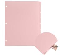 Pink 8-Set Binders Dividers with Tabs, 3-Hole Punch Folder Dividers, Extra Wide 1.3" Writable Index Tabs for College Students, Teachers, Home Office Organization, 8.5x11 Inches Fits Letter Size